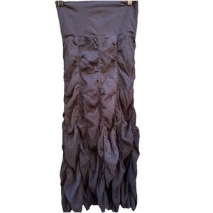 Solitare Skirt Black Ruched Peasant Goth Whimsigoth Witchy Bubble ,‎ Size Small